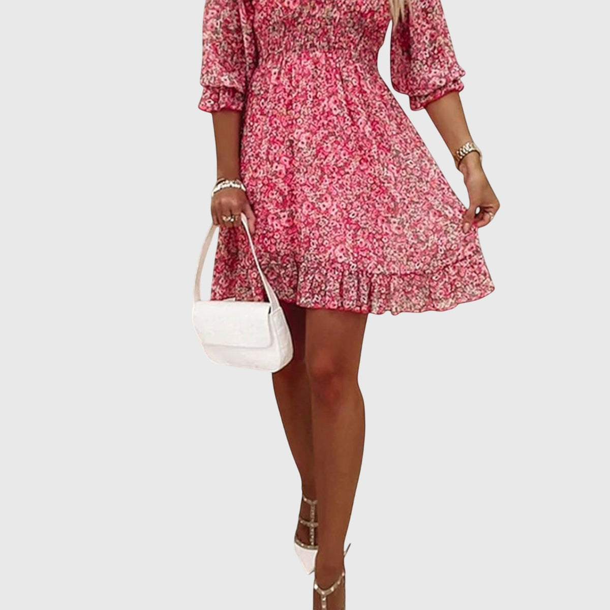 Elisa | Floral Puff Sleeve Dress