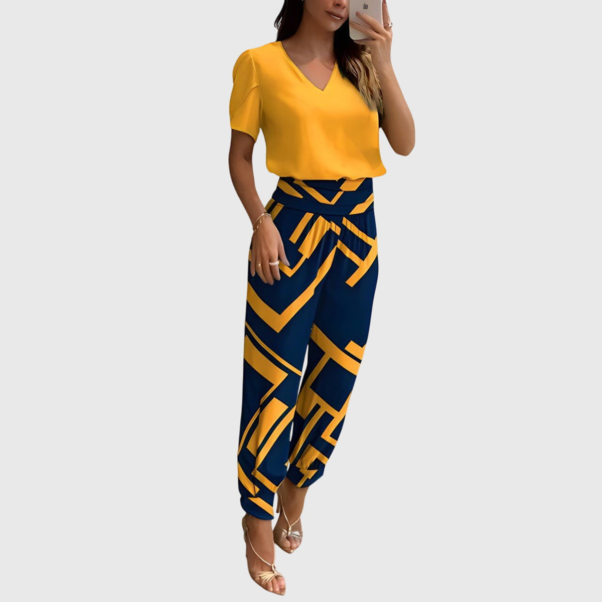 Jennifer | Stylish Blouse And Pants Set