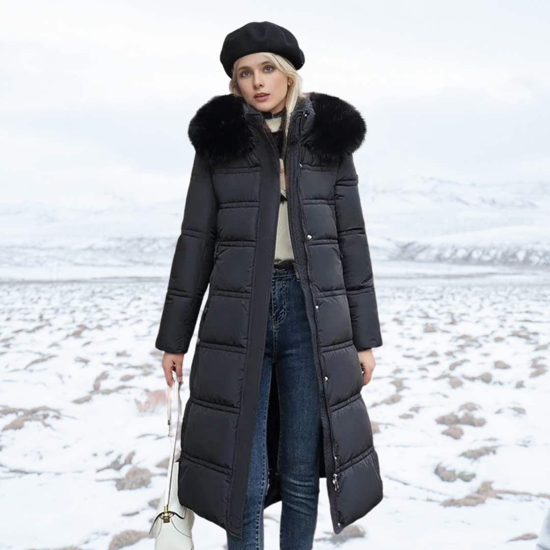 Lucia | Designer Winter Parka With Fur Hood