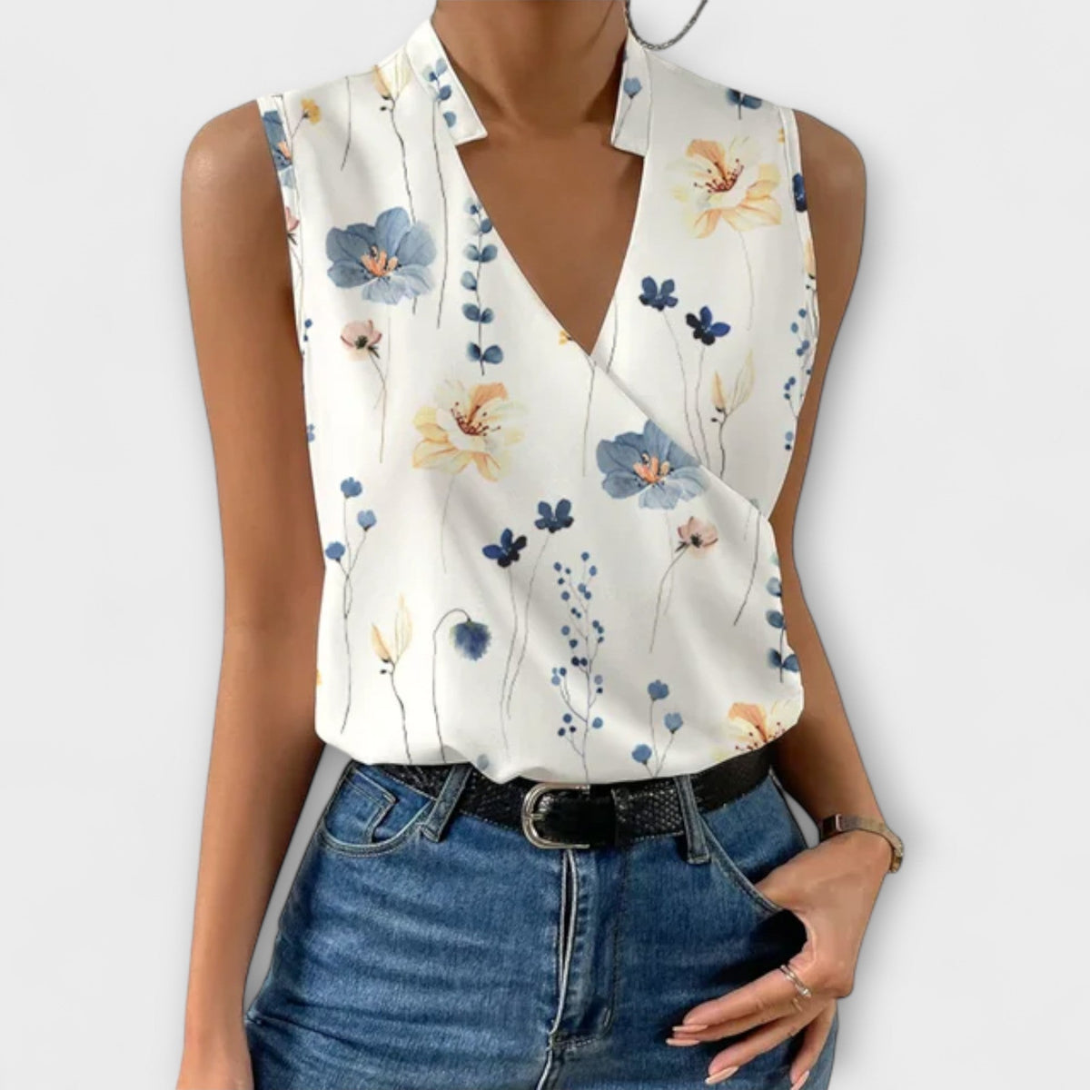 Loretta | Sophisticated V-Neck Top