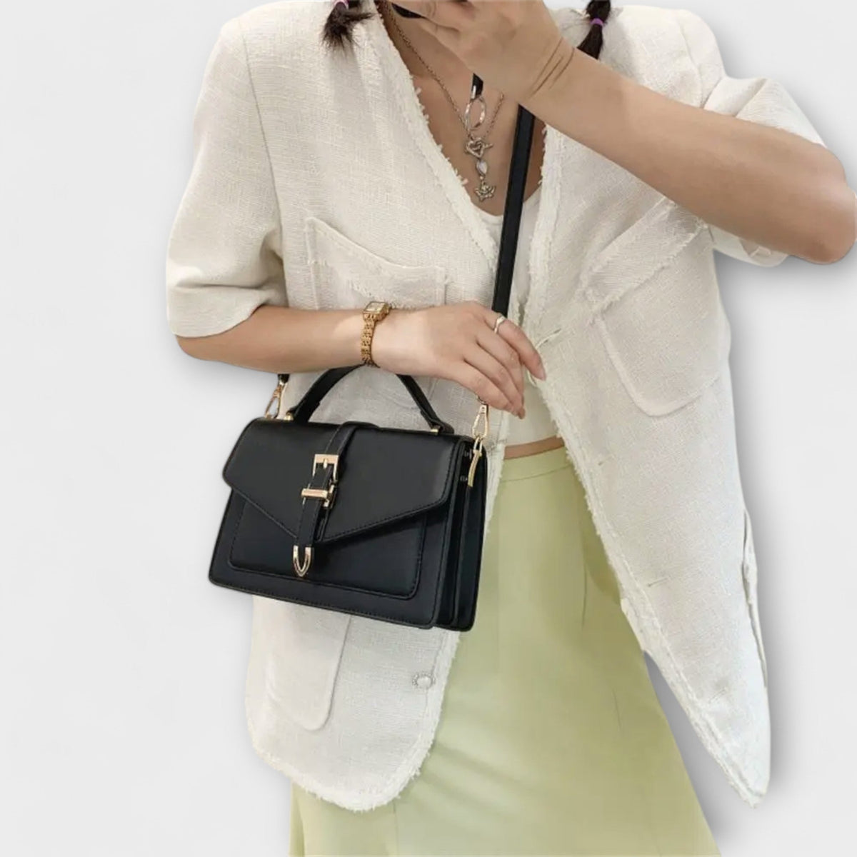 Violet | Women’s Classic Elegant Structured Shoulder Bag