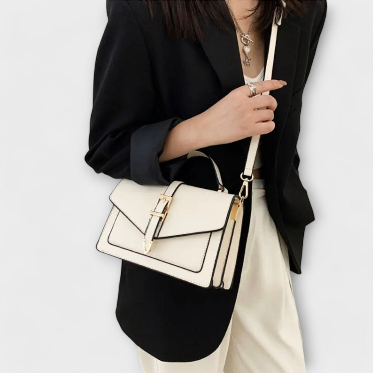 Violet | Women’s Classic Elegant Structured Shoulder Bag