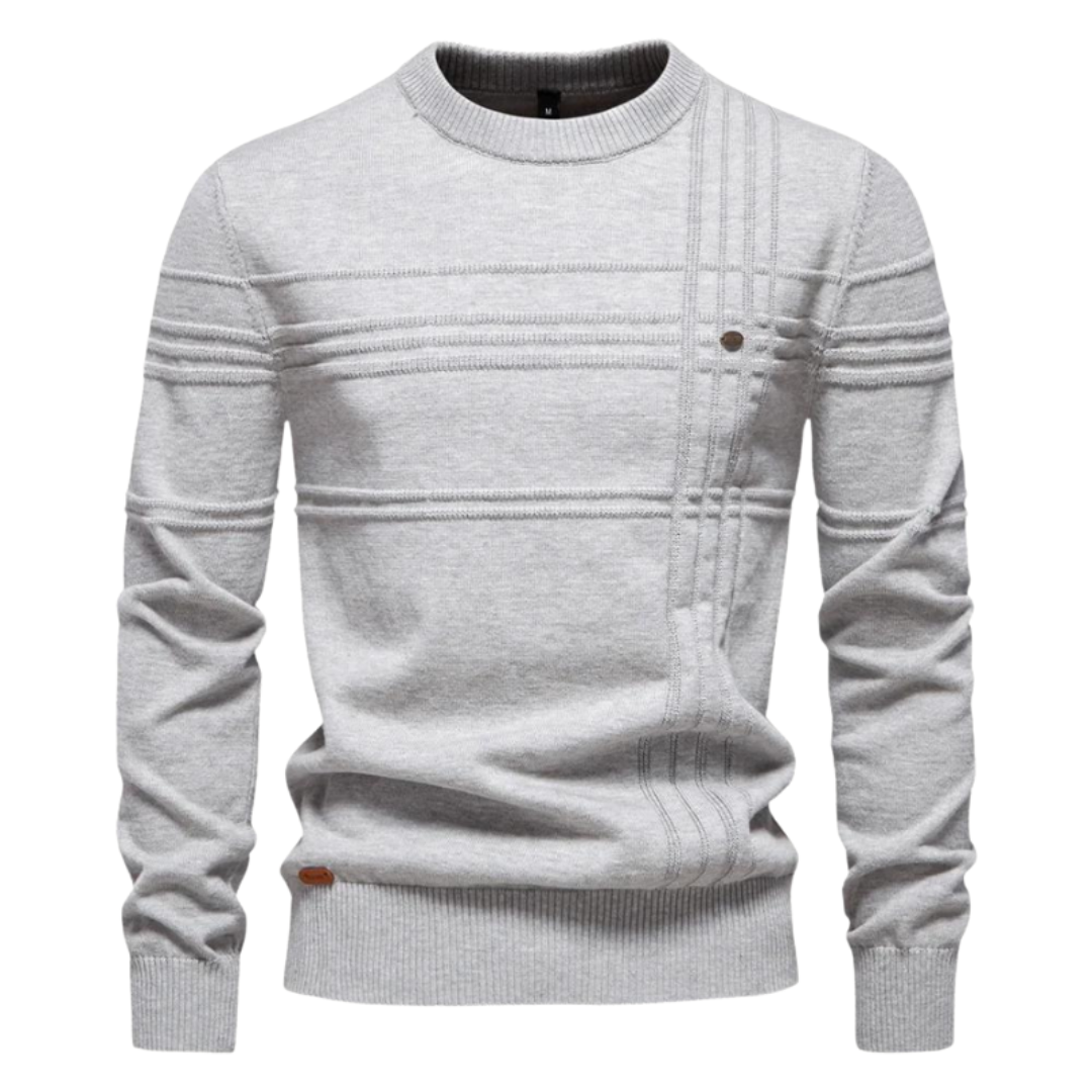 Cassian | Classic Herringbone Elegance Sweater