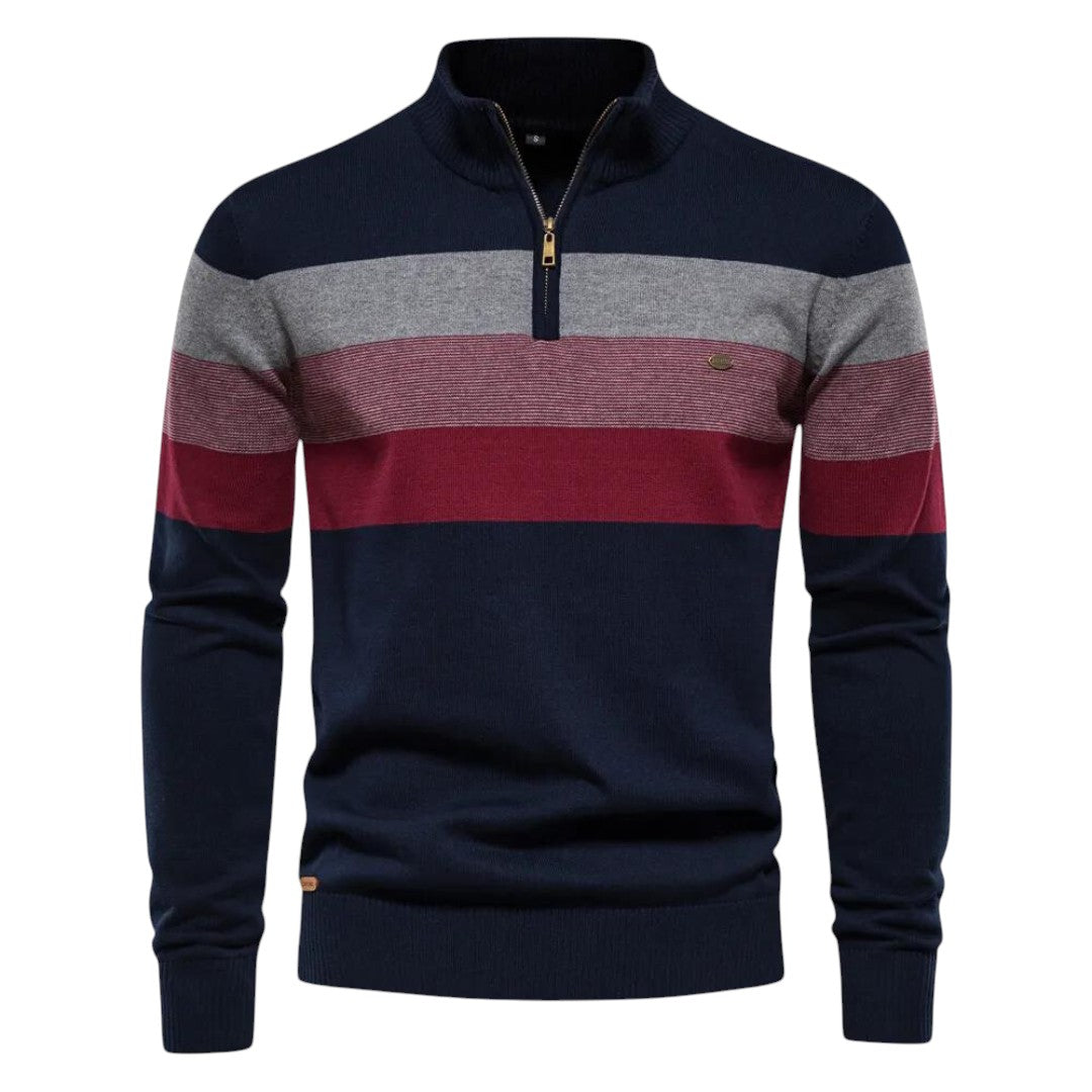 Henri | Modern Zip-Up Collar Sweater