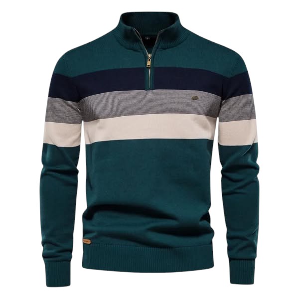 Henri | Modern Zip-Up Collar Sweater