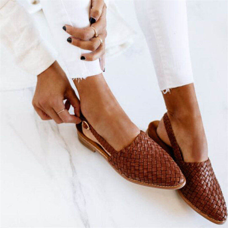 Handwoven Leather Sandals with Classic Charm