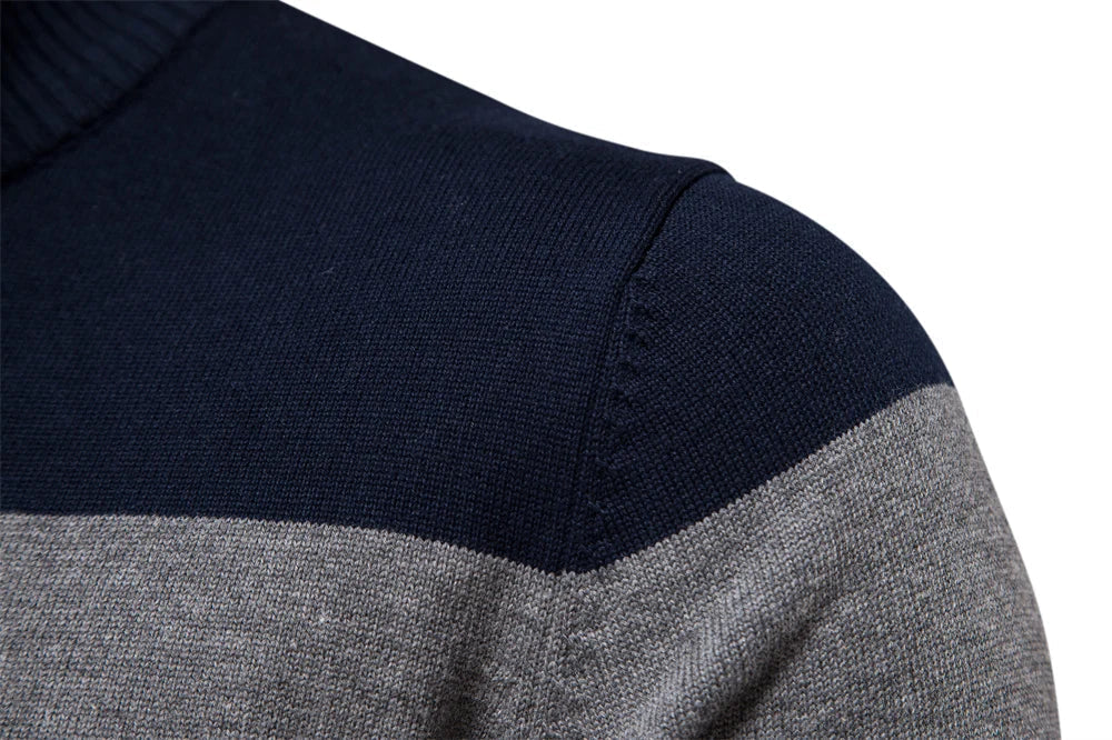 Henri | Modern Zip-Up Collar Sweater