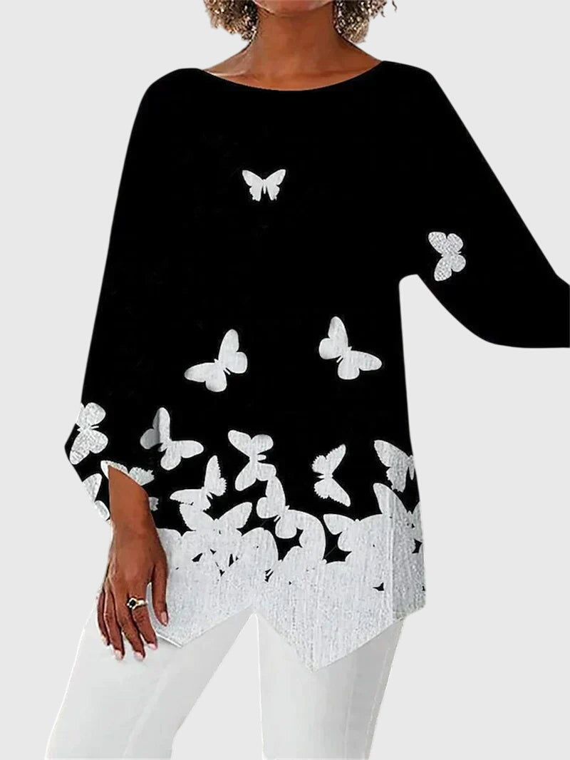 Alayah | Elegant Crew Neck Top